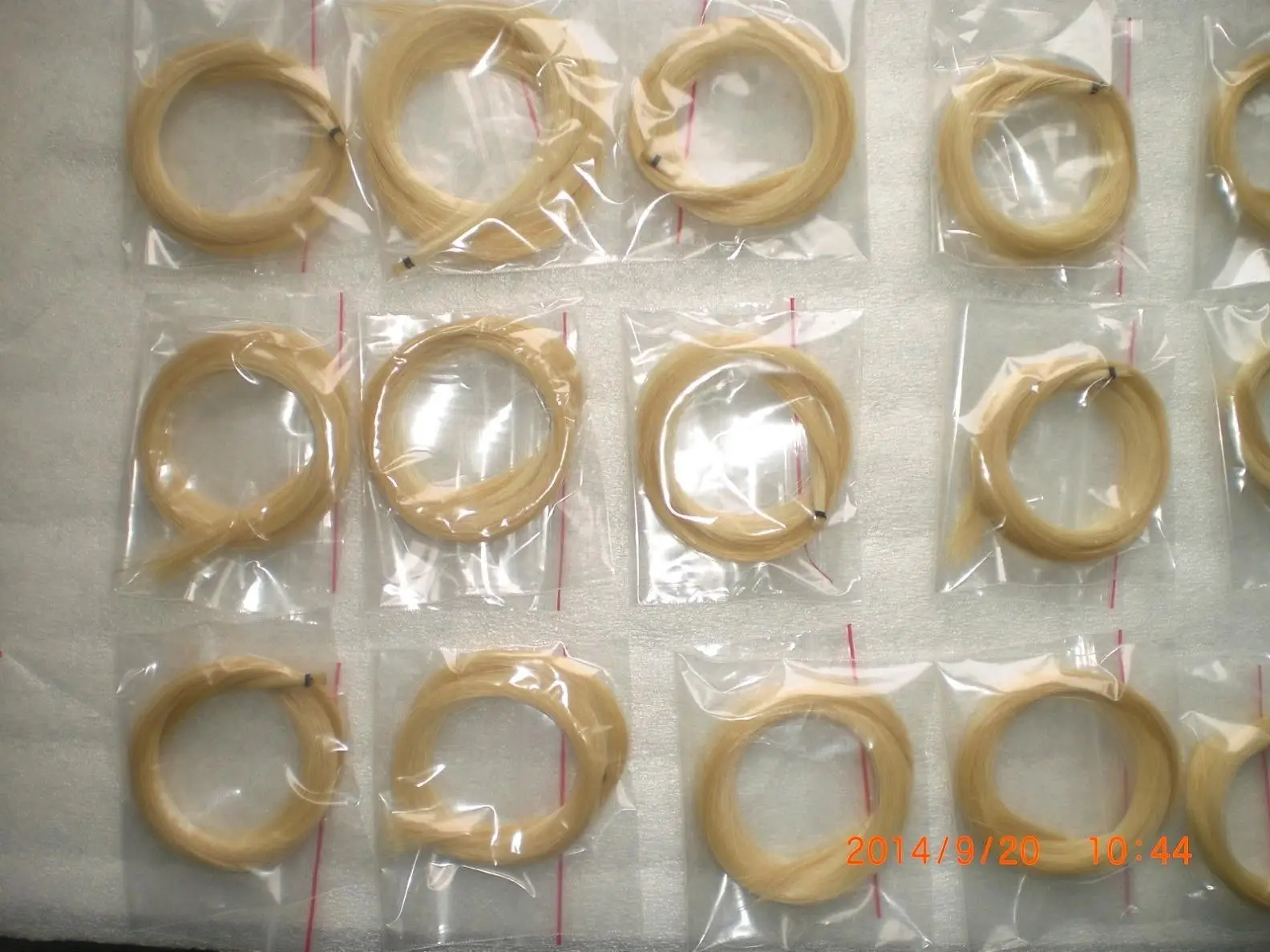 

12 Hanks белый жеребец Скрипка Лук волос 6 грамм 32 дюйма конский хвост волос