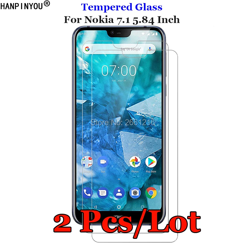 2 шт./лот для Nokia7.1 закаленное стекло 9H 2.5D Премиум защитная пленка экрана Nokia 7 1 TA 1085