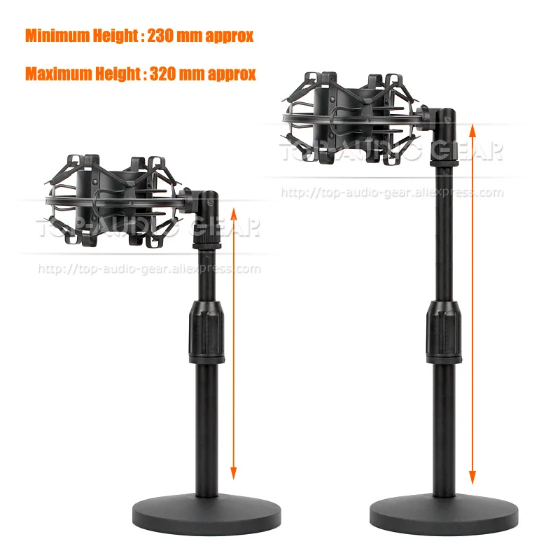 For Blue Yeti Nano USB Recording Microphone Stand + Suspension Spider Shock Mount Shockproof Condenser Mic Clip Tabletop Holder |