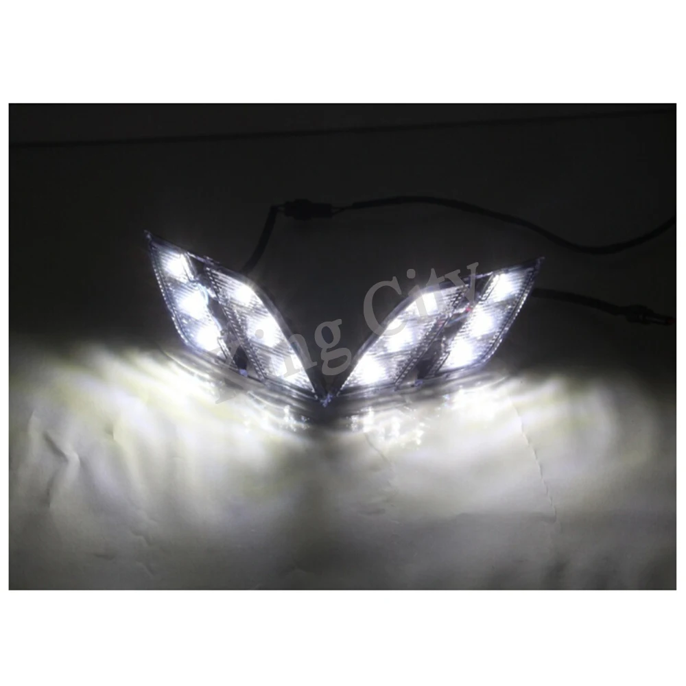 CAPQX 1 пара для Peugeot 301 2014 2015 передние светодиодные DRL дневные ходовые огни Дневные