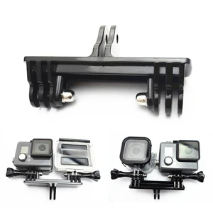 Два адаптера для камеры, крепление на два кронштейна, адаптер для монопода, подставка-держатель для Gopro Hero7, 6, 5, 4, 3, 3, Xiaomiyi
