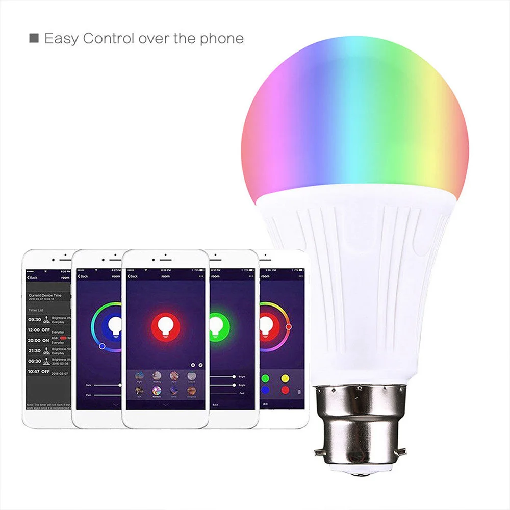 Умные светодиодные лампочки B22 E27 7 Вт с Wi Fi волшебные RGB светильники дистанционным