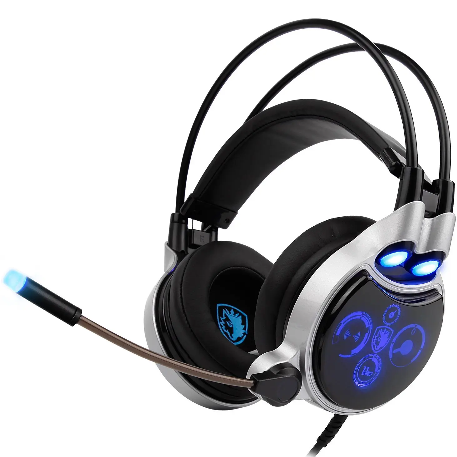 Sades SA908 игровая стереогарнитура Over-Ear Шум-изоляции наушники с микрофоном