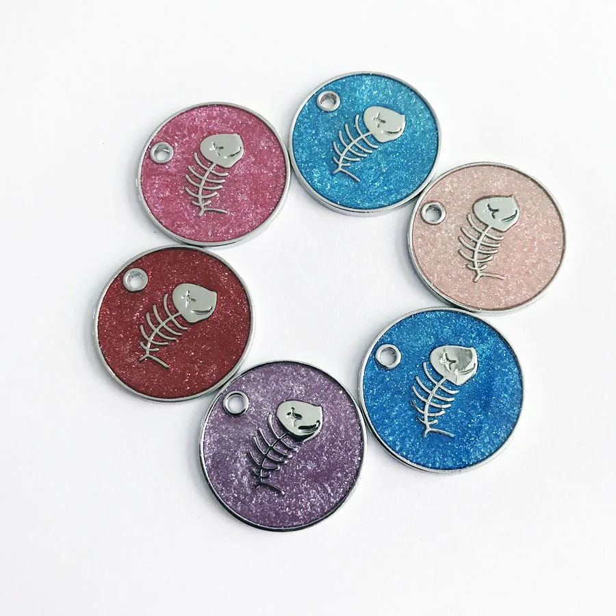 1 шт. Персонализированная идентификационная бирка для собак металлическая