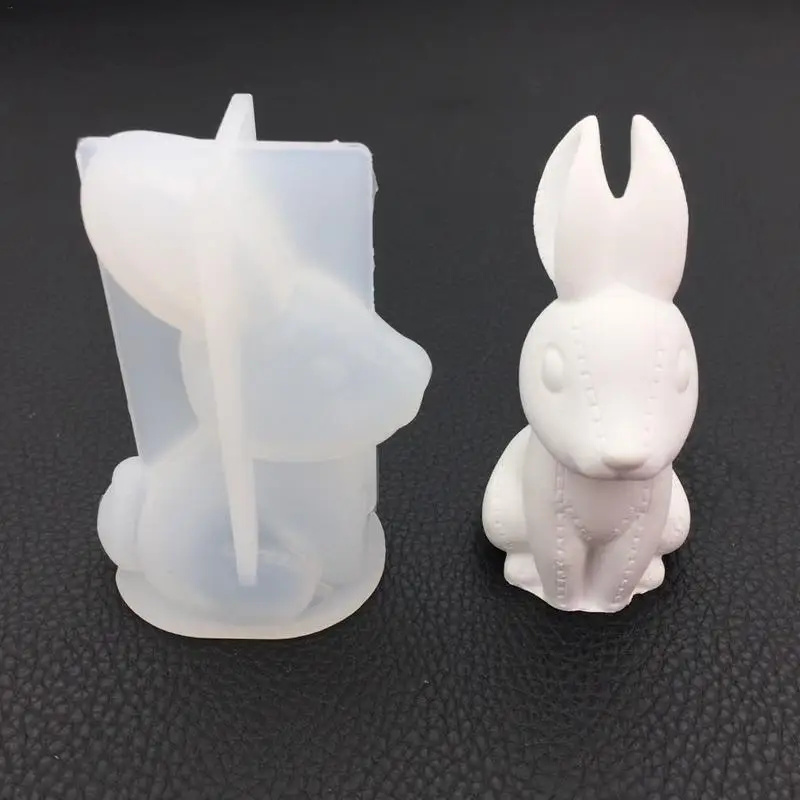 Пасхальный кролик форма для торта эпоксидная DIY 3D строчка животное модель