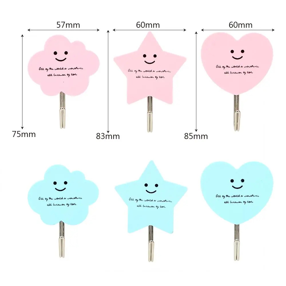 Kitchen Bathroom 2pcs/set Strong Adhesive Hook Cute Wall Mounted Self Hooks Stainless Steel Door Sticky Hanger Holder | Дом и сад