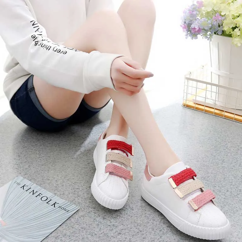 Женские кроссовки Дышащая Спортивная обувь белого цвета Обувь на плоской