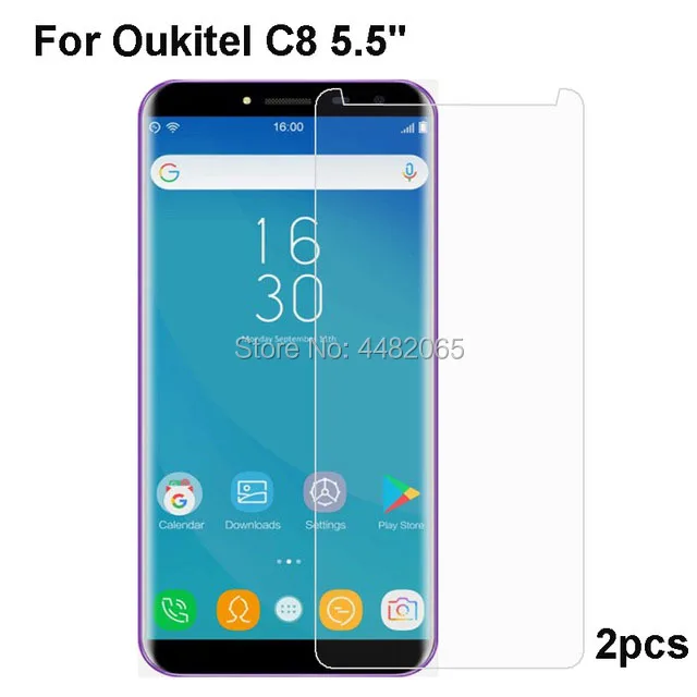 2 шт. закаленное стекло для телефона Oukitel C8 Защита экрана защитное 5 дюйма
