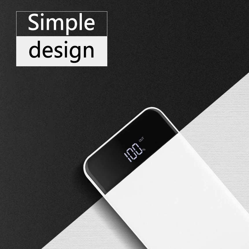 Быстрая Зарядка power Bank 20000 mAh 2 Портативное зарядное usb устройство 18650 Внешняя батарея для iPhone Xiaomi PoverBank|Внешние