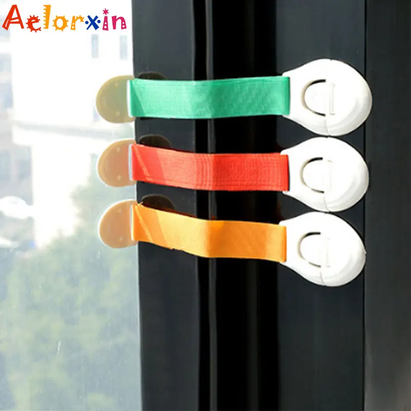 Cerradura de seguridad para ni&ntilde;os y beb&eacute;s, cierre de seguridad para ni&ntilde;os, caj&oacute;n, nevera, puerta, 5 unids/lote-1