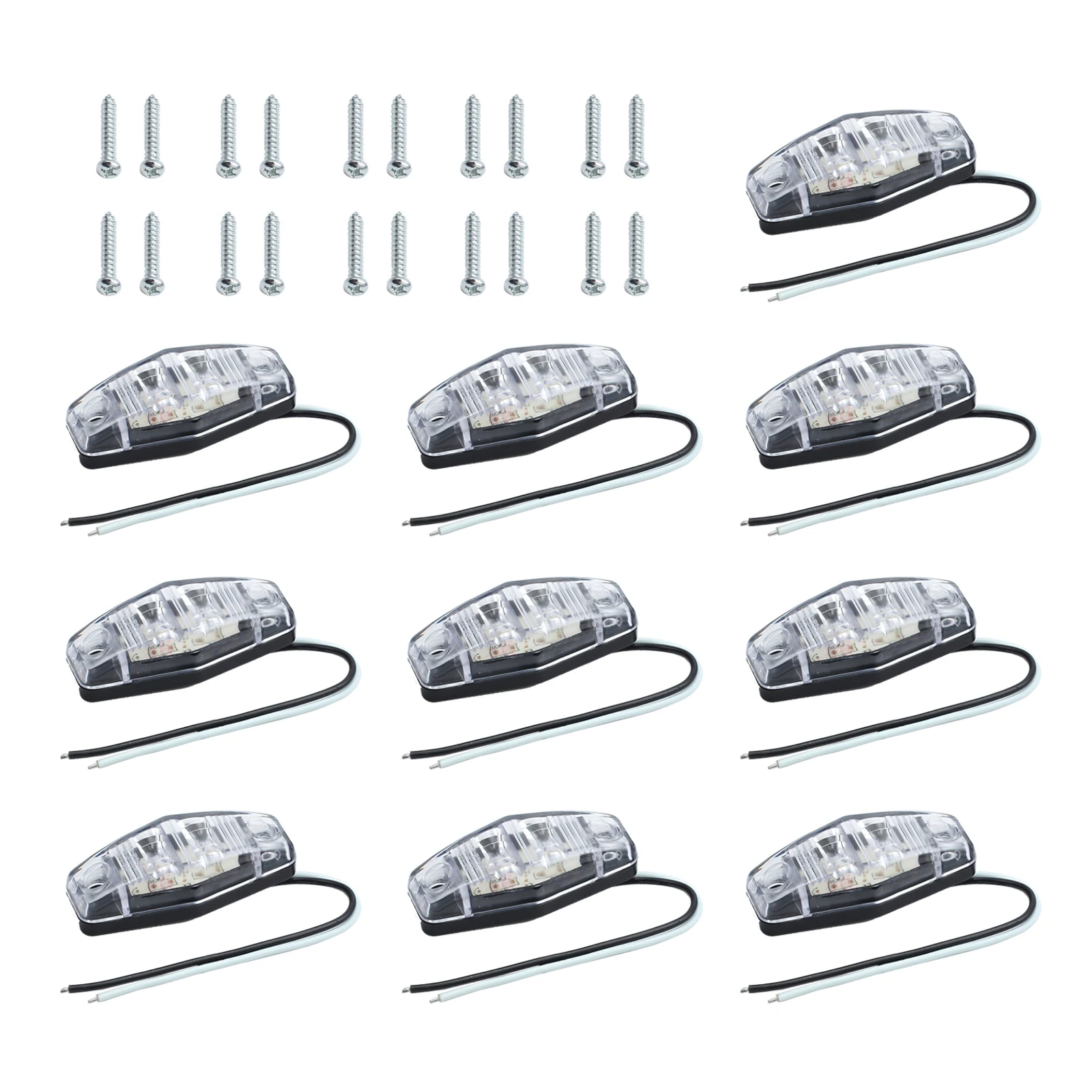 AUTOUTLET 10 шт 2LED передний боковой маркер белый/желтый/красный свет автомобиль