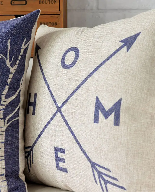 Letter Linen Pillow Case Cushion Hglegywnordic Reindeer Elk Animal Soft Room Gifts Single Sides Printing 18&quot | Дом и сад