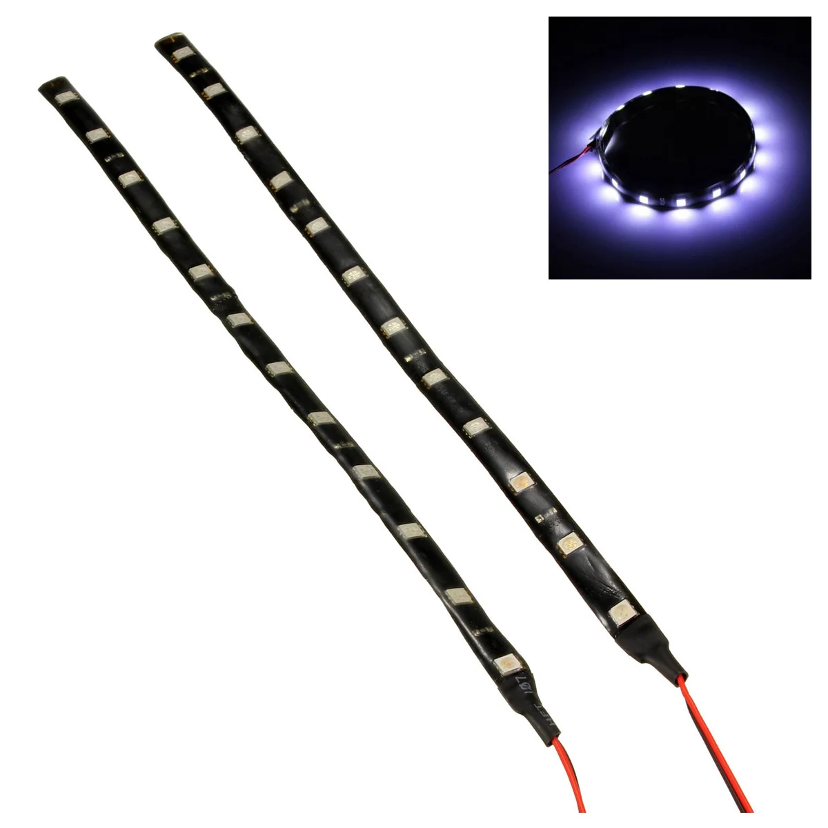 2* 5050 SMD 12 LED IP65 Waterproof Flexible Strip Light 12V 3W For Car Home 30cm | Освещение
