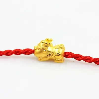 Лучший подарок 999 желтое золото 24 К Женская 3D подвеска Pixiu Baby Bead 0 5 6 г|Ювелирные