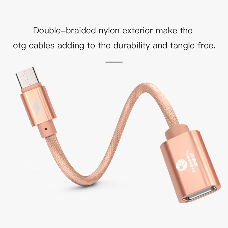 CHOSEAL Type C к USB 2 0 OTG Кабель адаптер для Macbook Samsung Galaxy S8 S9 Huawei P10 P9 кабель|Переходники и