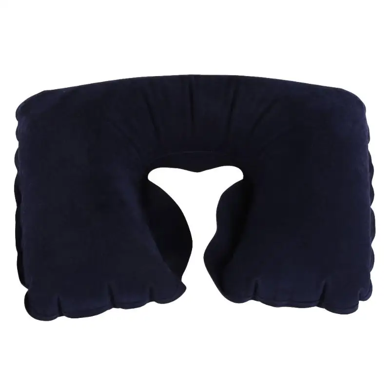 Portable U Shape Travel Pillow Inflatable Neck Car Head Rest Air Cushion for Office Nap | Дом и сад