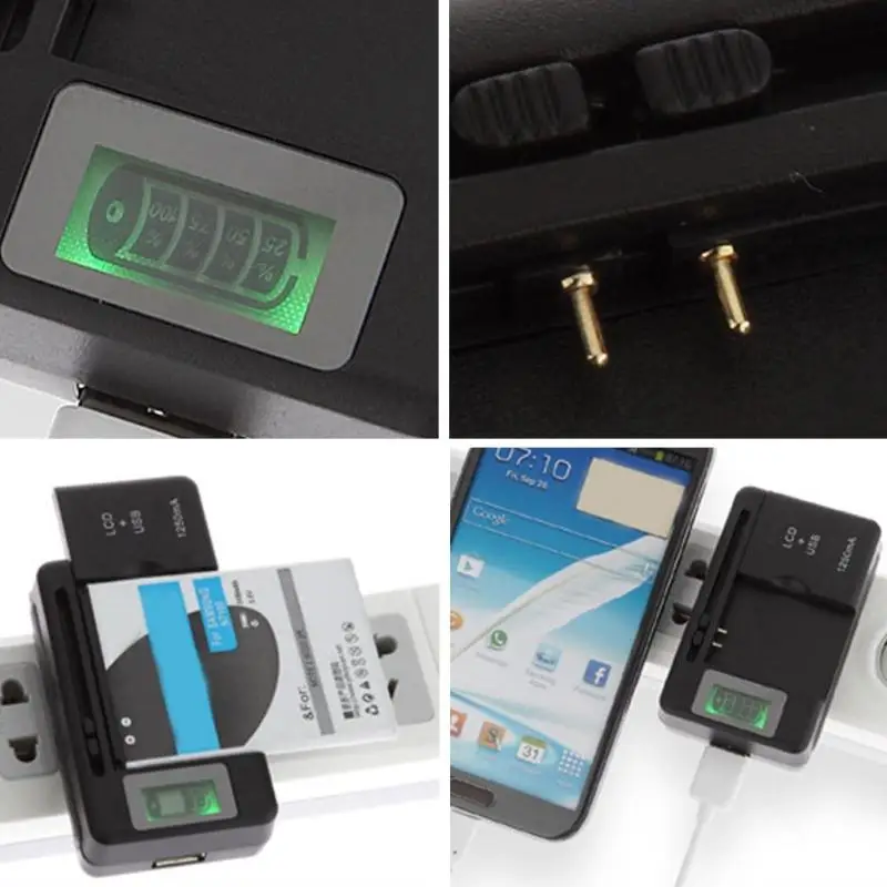 Портативный дизайн ЖК-дисплей Универсальное зарядное устройство USB-порт более