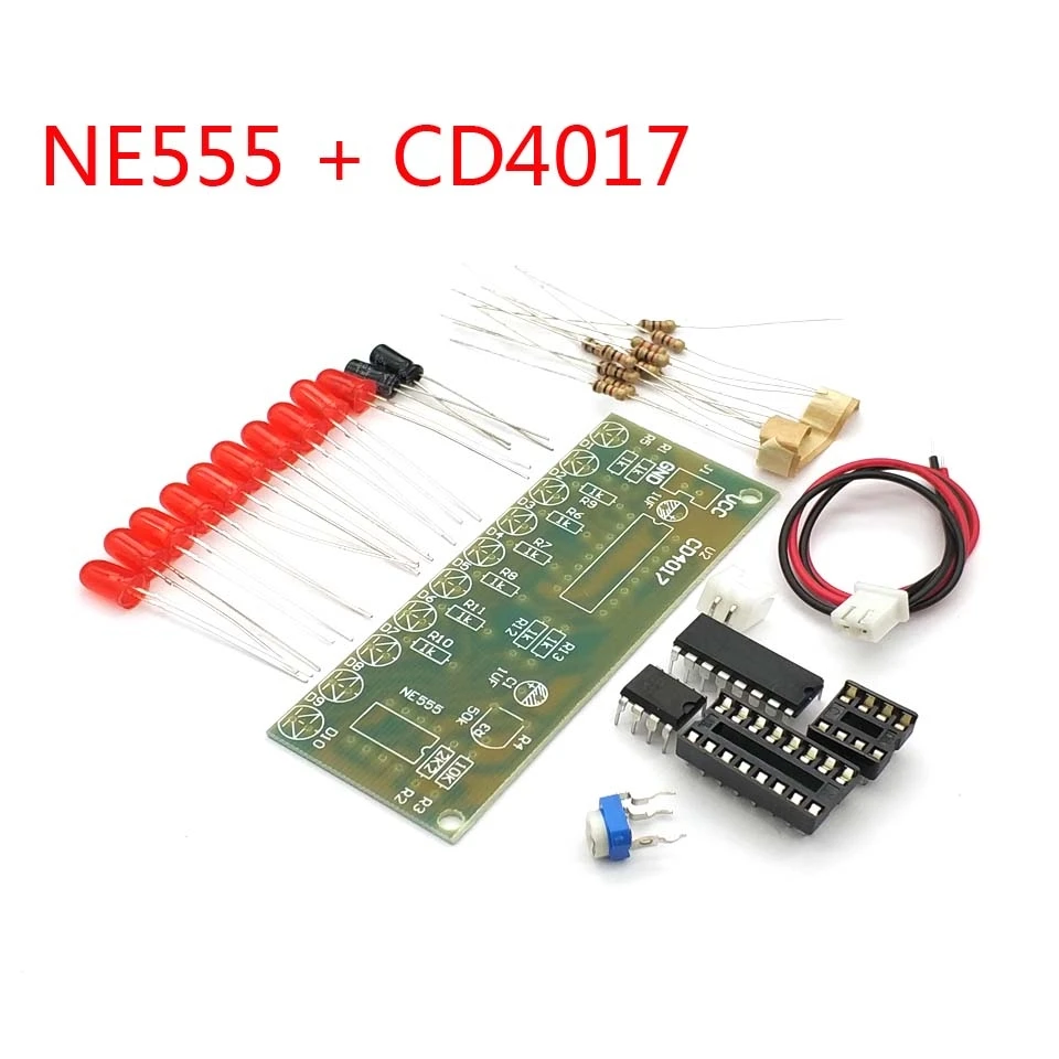 Обучающие наборы NE555 + CD4017 светодиодный модуль мигающего света для Arduino генерация