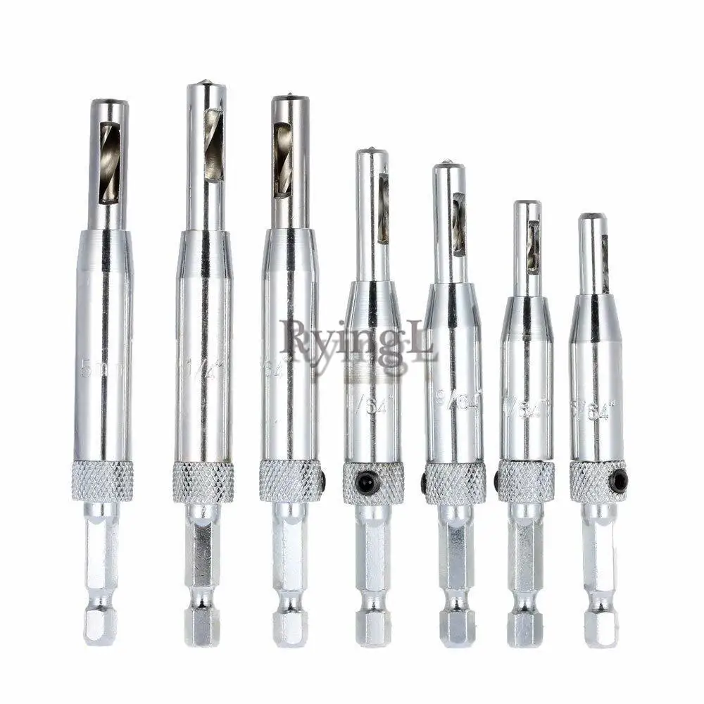 #7 шт Сверло двери Самоцентрирующийся шарнир Tapper ядро сверло набор