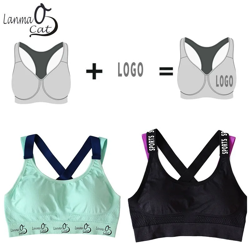 Спортивный бюстгальтер с эффектом пуш-ап и принтом | Женская одежда