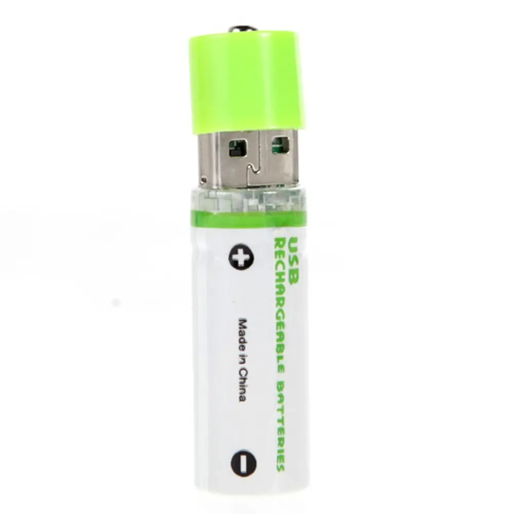 2 шт. USB батарея AA 1 V 1450mAh Ni-MH ячеек аккумуляторная (зеленый) | Электроника