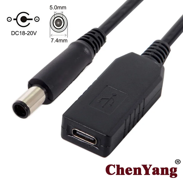 

Zihan USB 3.1 Type C USB-C to DC 20V 7.4 5.0mm Dell HP Power Plug PD Emulator Trigger Charge Cable for Laptop