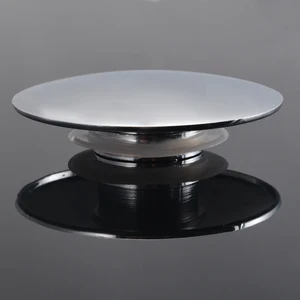 Хромированная кнопка для раковины из цинкового сплава, для раковины в ванной комнате, легко нажимаемая заглушка, кнопка для раковины, 66 мм, оборудование для ванной комнаты