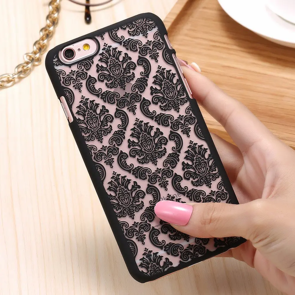 KISSCASE 3D роскошный чехол с цветочным узором для iPhone 5 S SE 6s 6 7 8 Plus X Жесткий
