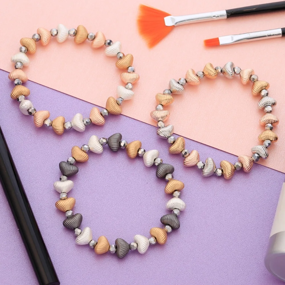 Love Stone Crystal Beads Bracelets For Women Stretched Beaded Rope Adjustable Bohemia Jewelry Gifts Dropshipping 2019 | Украшения и