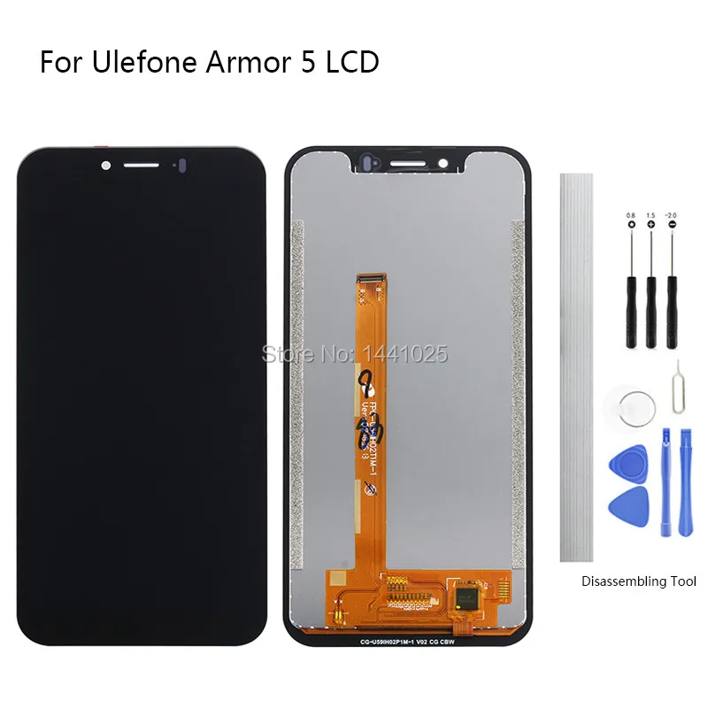 Сменный экран дисплея для Ulefone Armor 5 lcd сенсорный 85 дюймов черный без рамки|Экраны