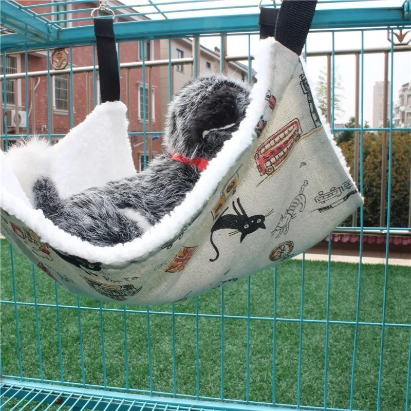 Висит коврик для кошки мягкий гамак зима питомец котенок клетка крышка подушки