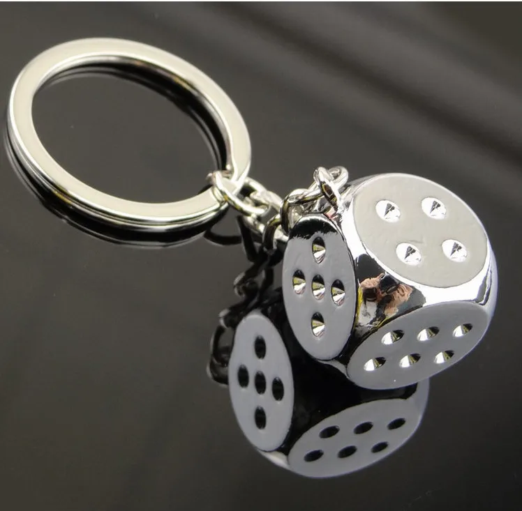 Мода авто казино lucky брелок с игральной костью для ключей мужчин и женщин