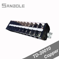 terminal block td 20010 guide group din rail mounting combine connection electrical connector 200a 600v 10 positions