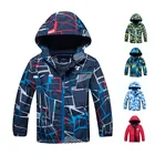 Демисезонная куртка для мальчиков, водонепроницаемая ветрозащитная детская верхняя одежда, теплая флисовая куртка с капюшоном, детская одежда