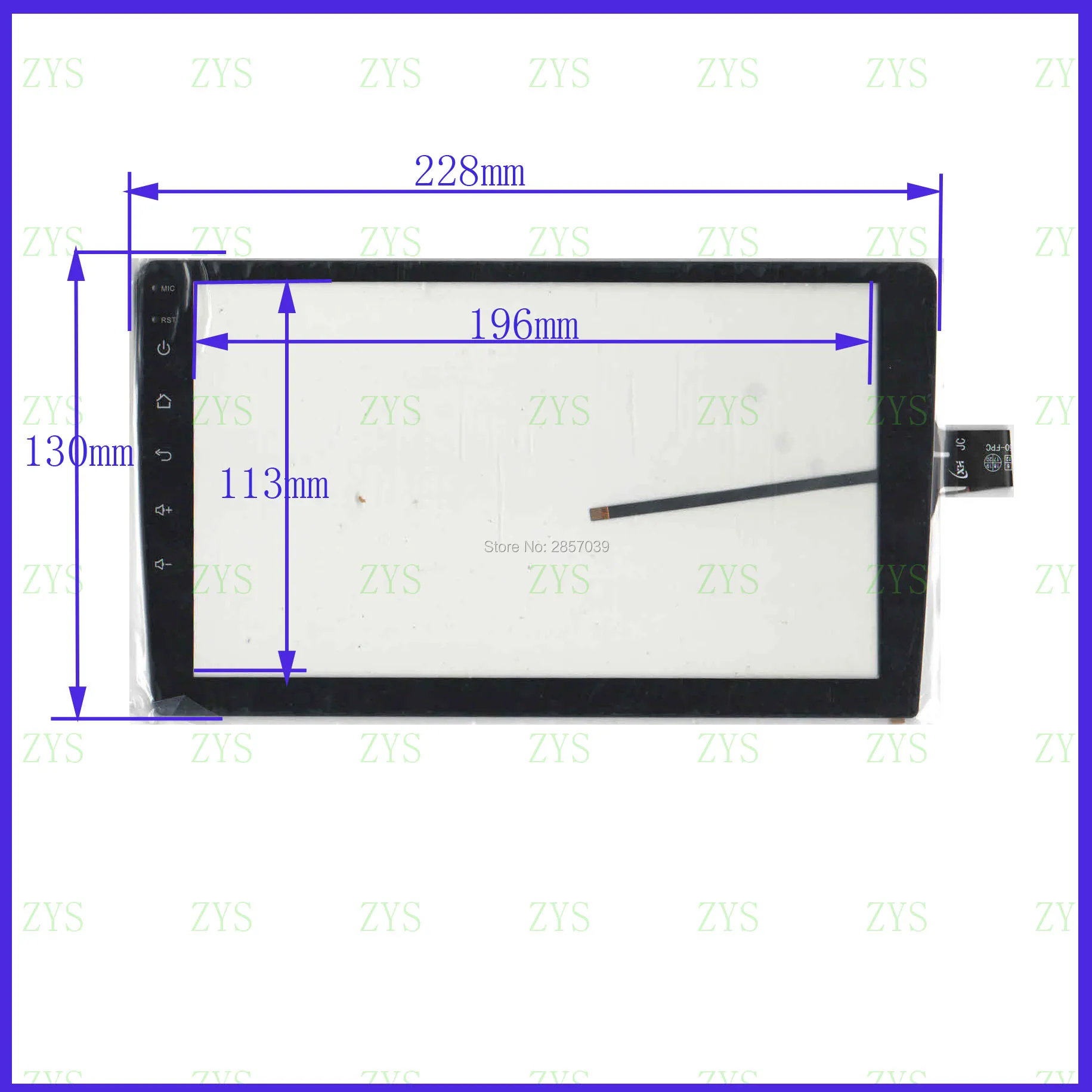 ZhiYuSun 80 150 FPC Новый 9 дюймовый 228*129 мм емкостный экран стекло сенсор Бесплатная
