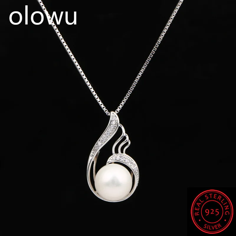 Olowu женское ожерелье с цепочкой из стерлингового серебра 18 &quot натуральным