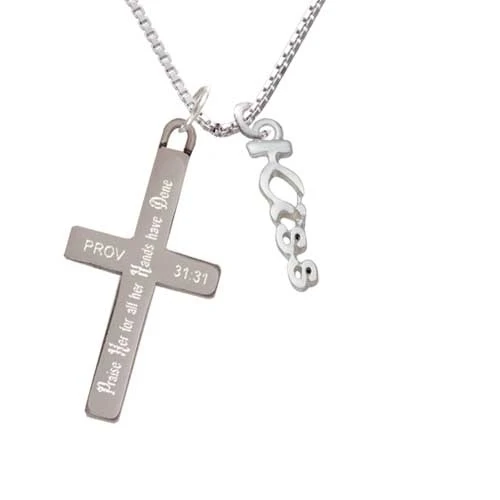 Маленький поцелуй скрипт Похвала ее крест ожерелье|Подвески| |