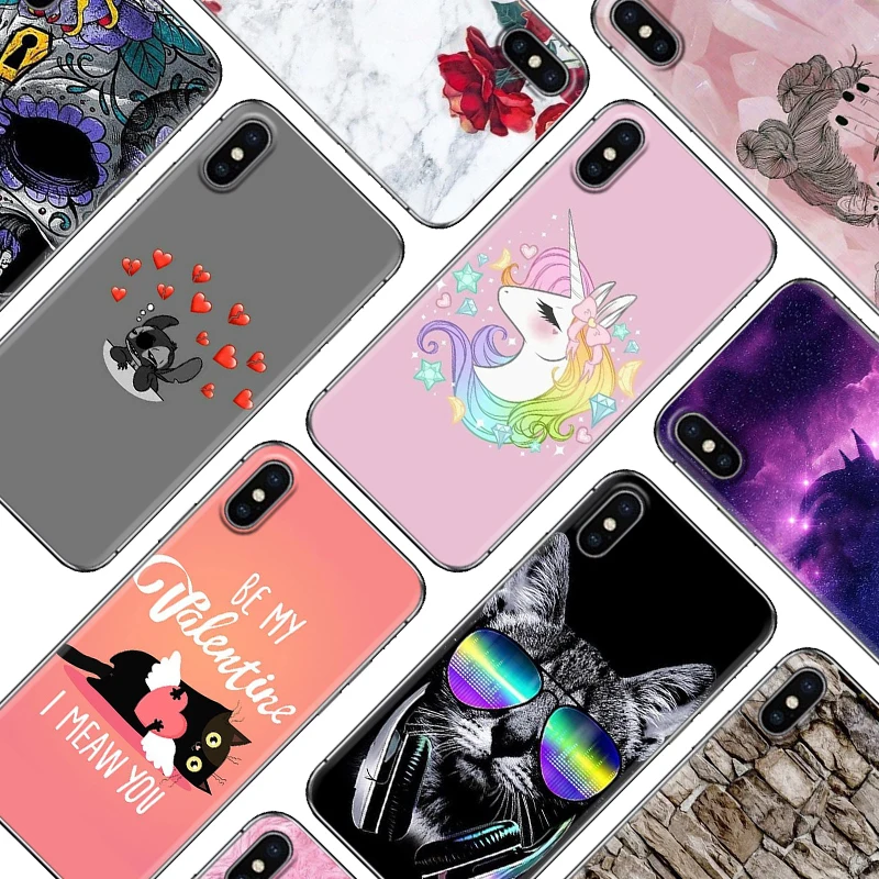 Colorful Painted Soft Phone Cover For Samsung A5 2018/ S7/ S8/ S9/ S9 Plus/ A7 2018 INS Style Cool TPU Skin Case |