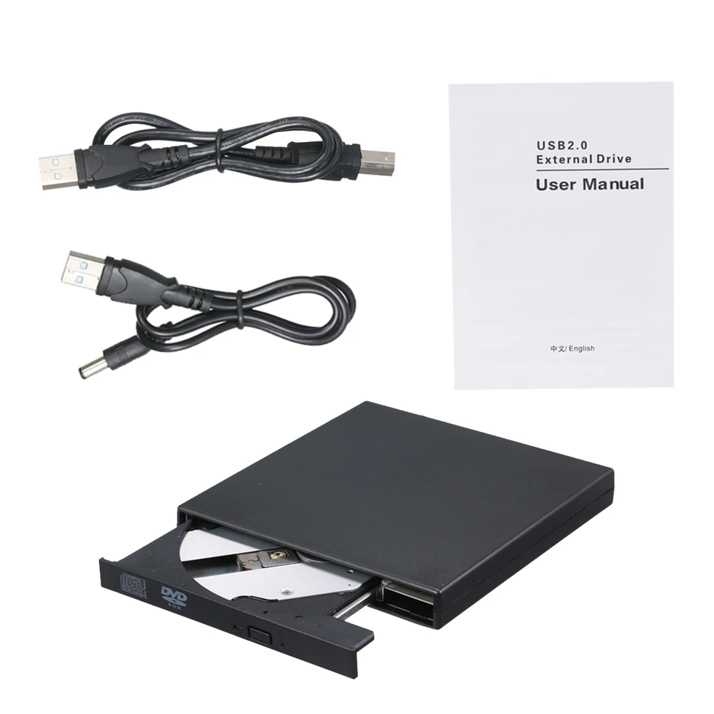 Портативный USB внешний привод DVD/CD ридер плеер драйвер DVD-ROM w/USB кабель для Windows Vista IOS ноутбуки настольные компьютеры