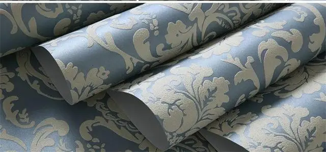 Европейские Роскошные блестящие металлические обои рулоны Классические Золотые