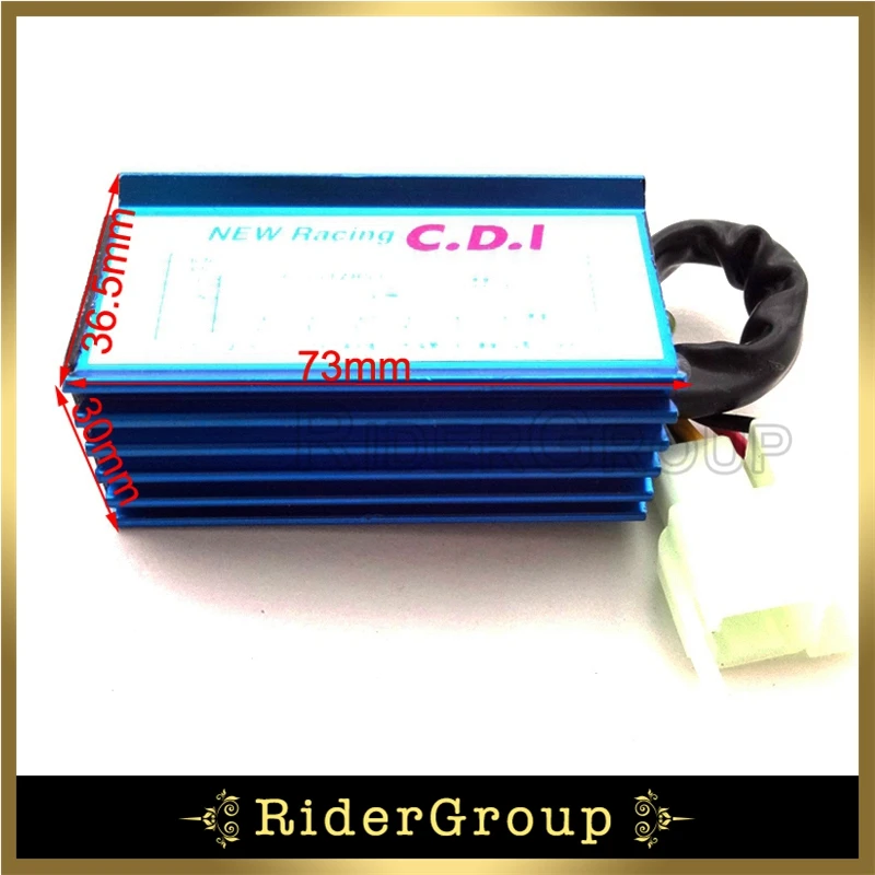 Синий гоночный 6 Pin зажигания AC CDI Коробка для 150cc 160cc 200cc 250cc двигатель яма Байк