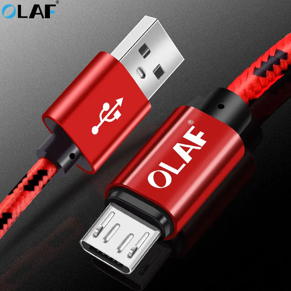 Кабель OLAF Micro USB мобильный телефон А нейлоновый для быстрой зарядки и