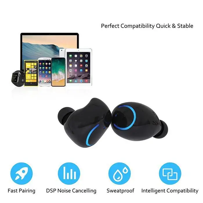 Мини беспроводные наушники bluetooth гарнитура 120 часов с повседневное путешествия