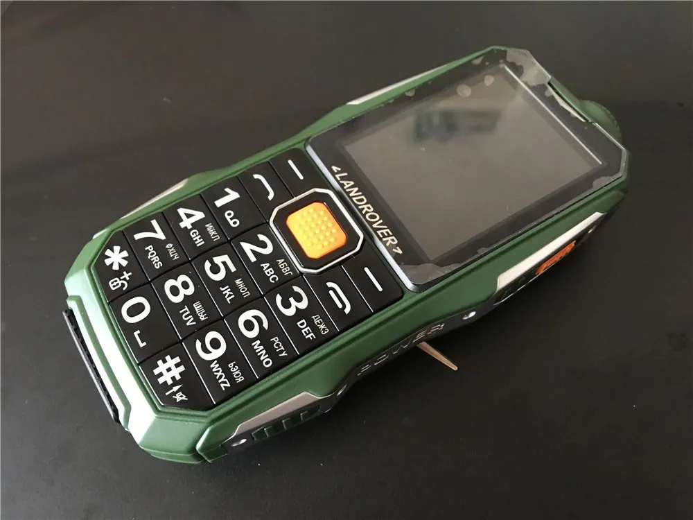 Land Rover S9 2 4 &quotpower Bank телефон 3800 мАч противоударный громкий динамик Фонарик Bluetooth камера MP3 FM сотовый