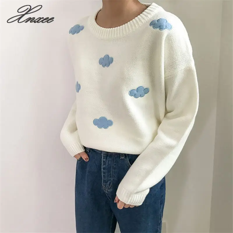 2020 Women Sweaters And Pullovers Long sleeve Knitted Women's Sweater Female Winter V Neck Jumpere | Женская одежда