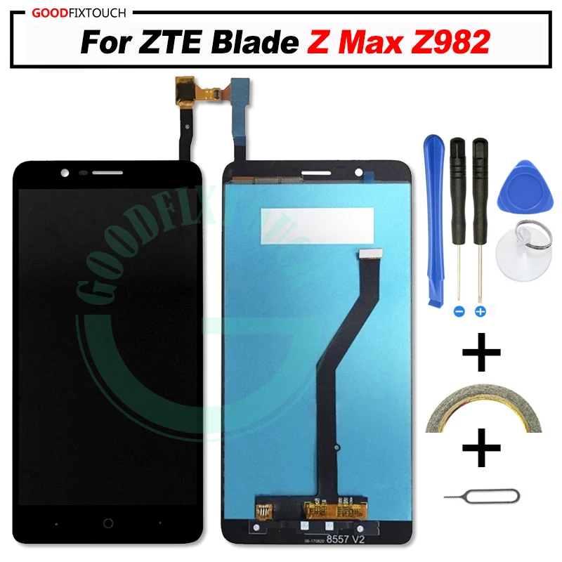 Оригинальный ЖК дисплей Z982 для ZTE Blade Z Max с сенсорным дигитайзером в сборе 982