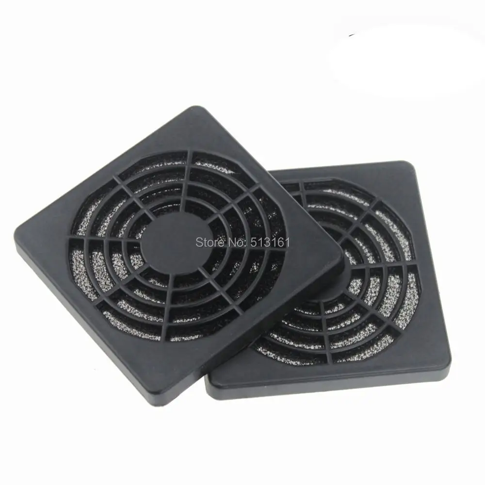 100 pieces/lots Gdstime 6CM 60MM Black Frame Mesh Dust Filter PC Cooler Fan Filter  Dustproof Computer Case Cover