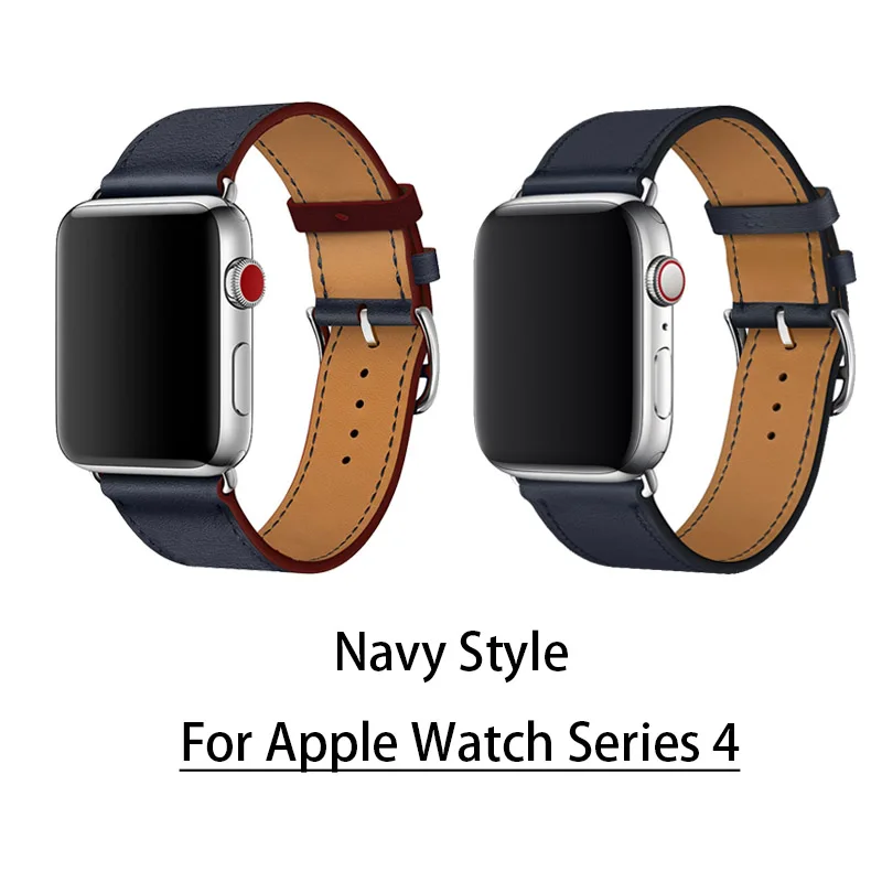 

For Apple Watch Series 4 Newest Leather Strap Single Tour Genuine Leather Watchbands For Apple Series 1 2 3 herm Strap 38mm 42mm