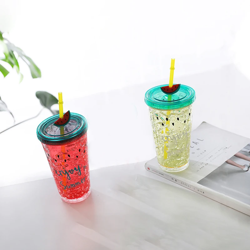 650Ml Summer Cola Shake Cup Healthy Seal Letter Plastic Ice Kettle Cool Sandwich Food Outdoor Travel Drinking Water | Дом и сад