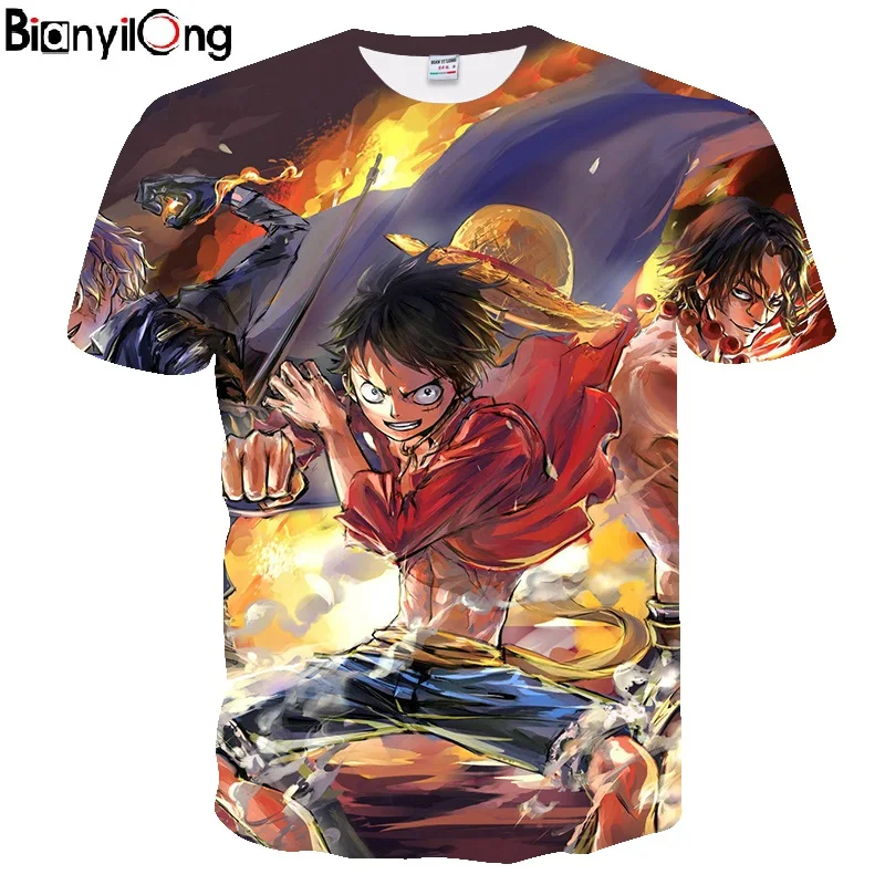 2018 Аниме one piece Angry Luffy 3d мужская футболка с рисунком/женщины хипстеры хип хоп